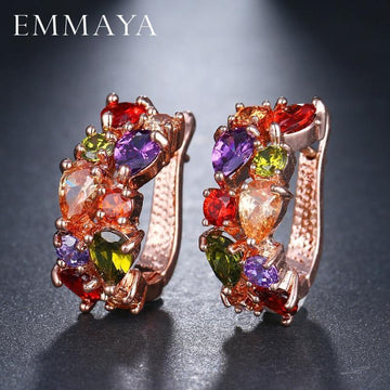 Delightful CZ Zircon 12 Colours Earrings - Best Online Prices by Jewellery Supermarket - The Jewellery Supermarket